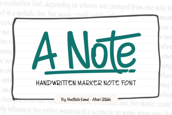 A Note: A Handwritten Font for Authentic Branding