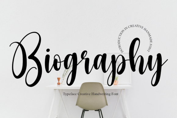 Biography Font for Web Design