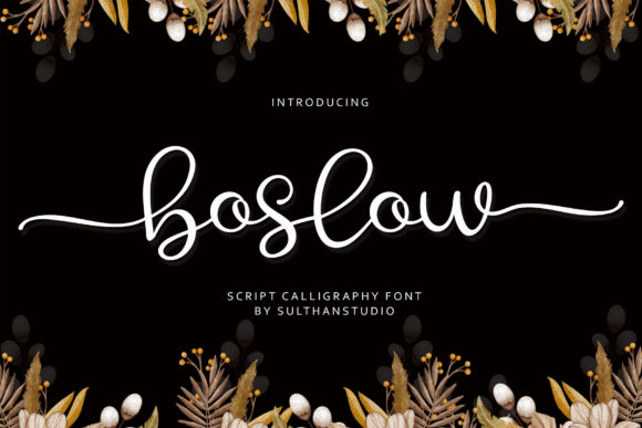 Boslow: A Playful Script Font for Digital Branding