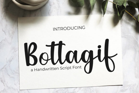 Bottagif: A Handwritten Font for Editorial Elegance