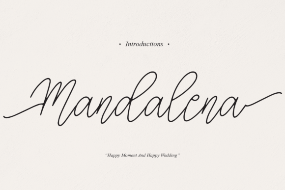 Mandalena Script Font for Editorial Design
