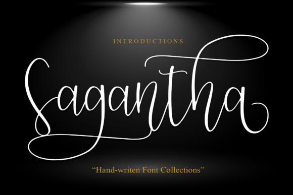 Sagantha: A Refined Script Font for Modern Branding